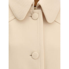 Cream Fleece Wool Coat