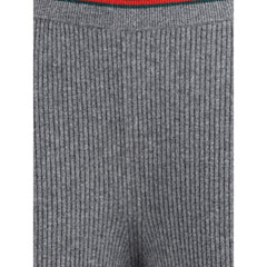 Gray Wool Casual Pants