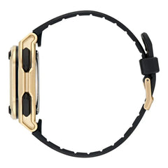 ساعة رياضية سوداء مصنوعة من مادة اصطناعية