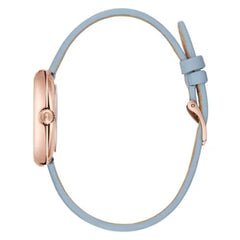 ساعة يد جلدية زرقاء