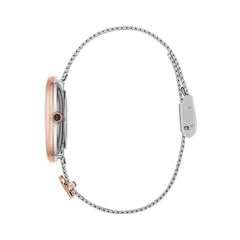 ساعة فاخرة من الفولاذ المقاوم للصدأ باللون الرمادي