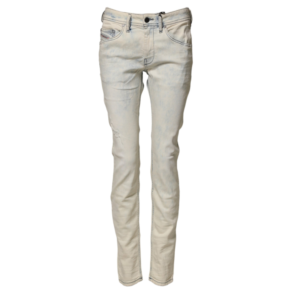 White Mid Waist Skinny Denin Casual Cotton Trouser Jeans
