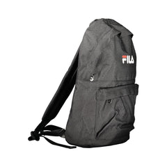 Black Polyester Men Backpack