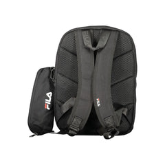 Black Polyester Men Backpack