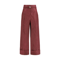 Bordeaux Silk Dress Pants