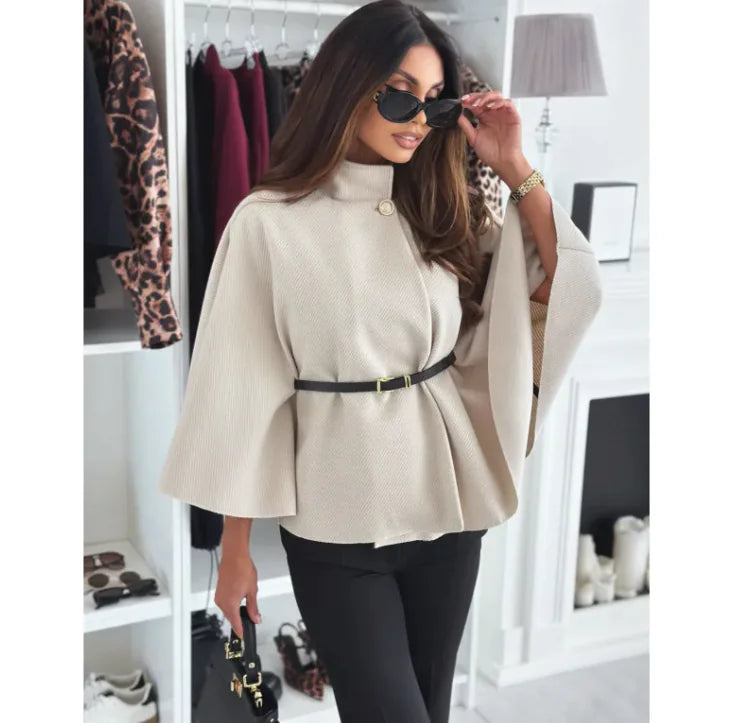 عباءة أنيقة بأكمام باتوينغ