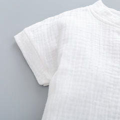 Pullover Top Plus Shorts Suit Cotton