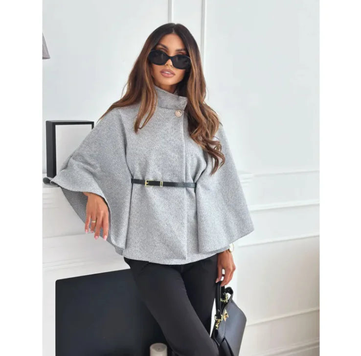 عباءة أنيقة بأكمام باتوينغ