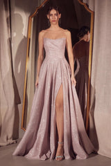 فستان بدون أكمام بقصّة A وياقة مستديرة وجسم-0