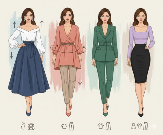 اختيار الملابس حسب شكل الجسم