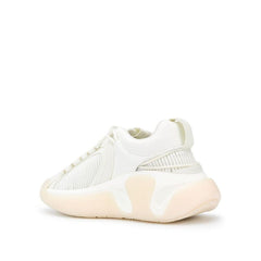 White Fabric Athletic Sneakers