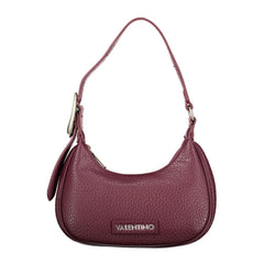 Red Polyurethane Women Shoulder Bag