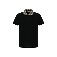 Black Cotton Polo Shirt