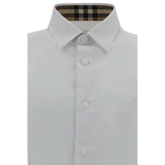 White Elastane Dress Shirt