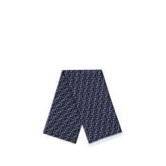 Blue Fleece Wool Scarf