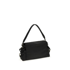 Black Recycled Polyamide Shoulder Bag