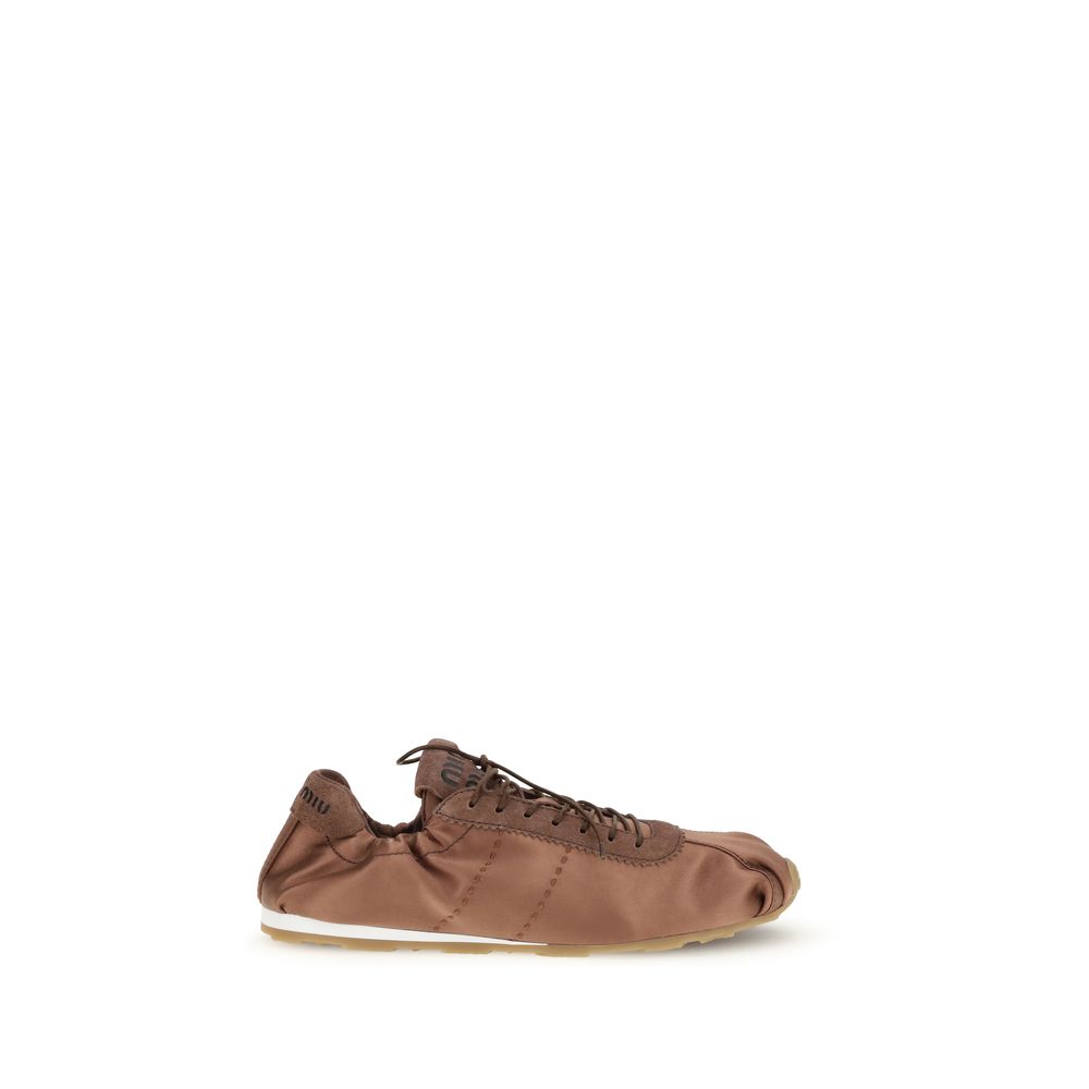 Brown Viscose Sneakers