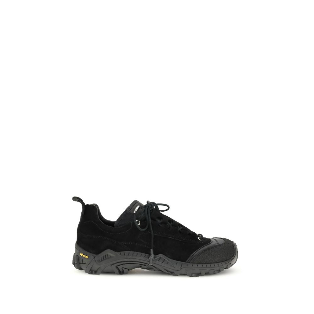 Black Goatskin Athletic Sneakers