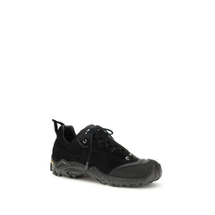 Black Goatskin Athletic Sneakers