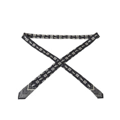 Black And White Silk Tie