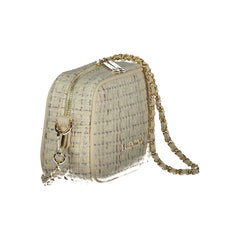 White Polyester Women Handbag