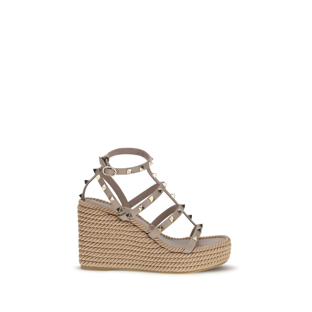 Beige Calf Leather Bos Taurus Espadrilles