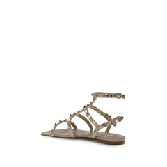 Beige Calf Leather Bos Taurus Sandals