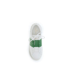 White Calf Leather Bos Taurus Low Top Sneakers