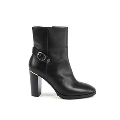 Black Leather Ankle Boots