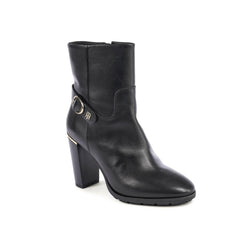 Black Leather Ankle Boots