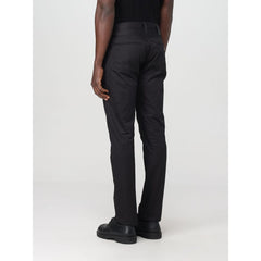 Black Cotton Casual Pants