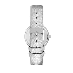 Silver Plastic Dress Watch