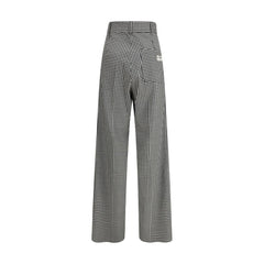 Multicolor Fleece Wool Casual Pants