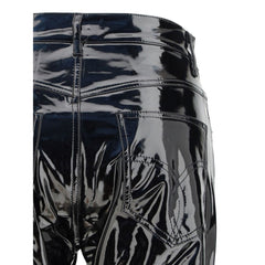 Black Polyethylene Casual Pants