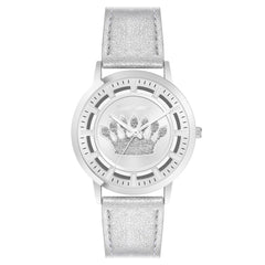 Silver Plastic Dress Watch