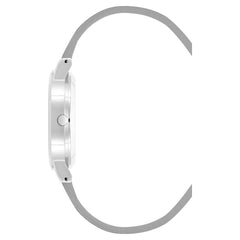 Silver Plastic Dress Watch