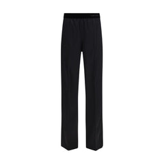 Black Silk Casual Pants