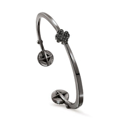 سوار فضي أسود