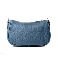 Blue Leather Shoulder Bag
