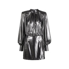 Silver Polyester Cocktail Dress