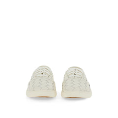 White Calfskin Low Top Sneakers