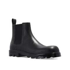 Black Calfskin Chelsea Boots