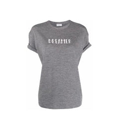 Gray Elastane T-Shirt