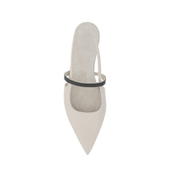 White Calfskin Ballet Flats