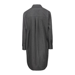 Gray Wool Casual Dress