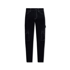 Black Cotton Cargo Pants
