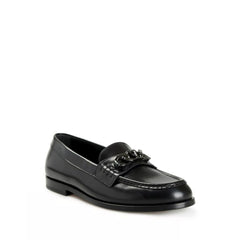 Black Leather Slip-On Loafers