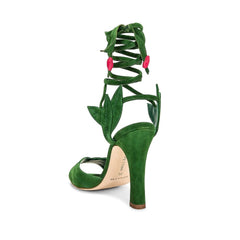 Bicolor Calfskin Stiletto Heel Sandals