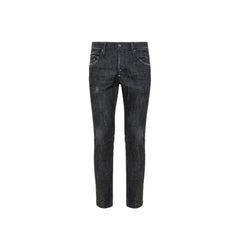 Black Cotton Slim Fit Jeans
