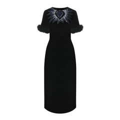 Black Viscose Cocktail Dress